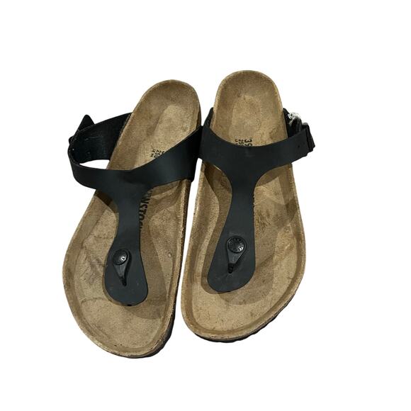 Birkenstock Black Gizeh One Strap Sandals Size EU 39 - Picture 2 of 6
